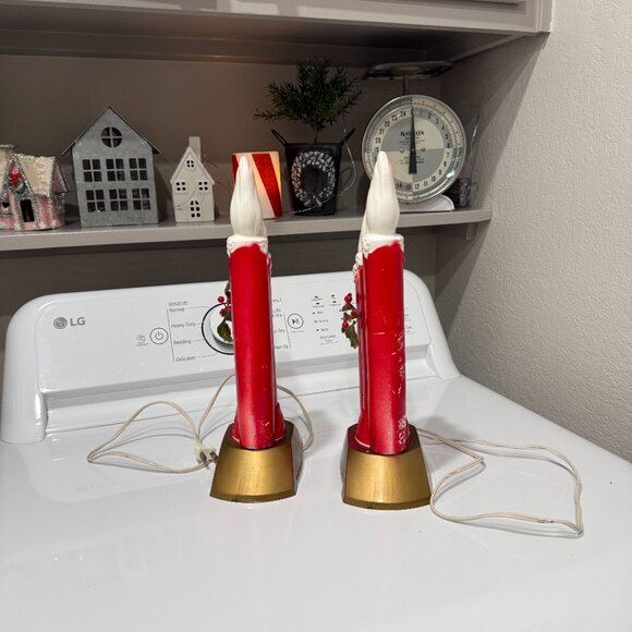 Vintage Empire Blow Mold Candles Tabletop Plug in WORKS - Picture 10 of 17